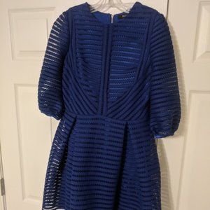 Royal blue puff sleeve top size L
